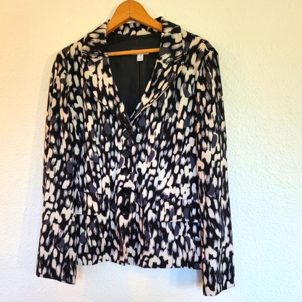 Fashion Bug Jacket Blazer Animal Print Trendy Sz 16